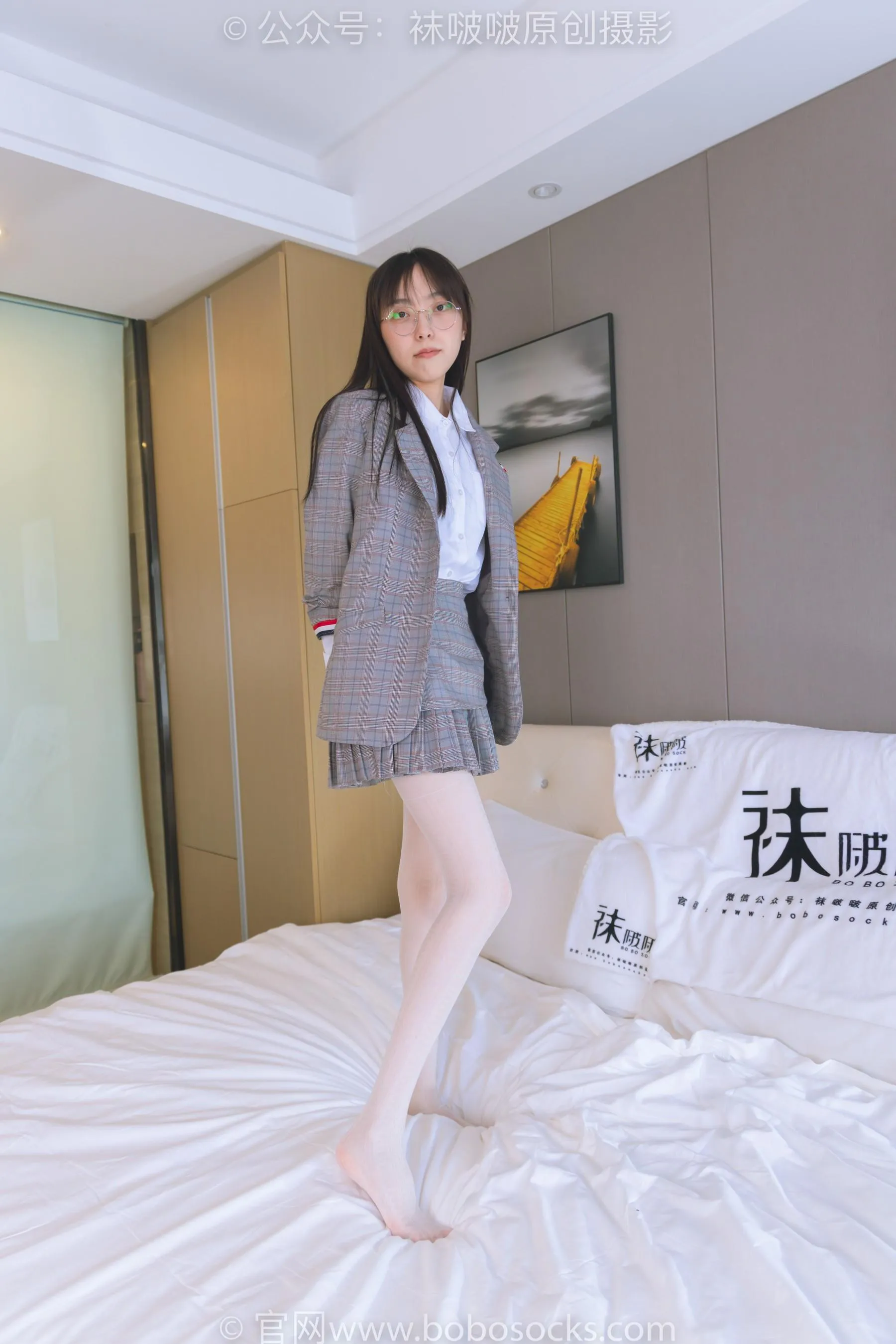 [BoBoSocks袜啵啵]NO.202 稚予-皮鞋、白色蕾丝丝袜、ol风[23] [53P]插图2
